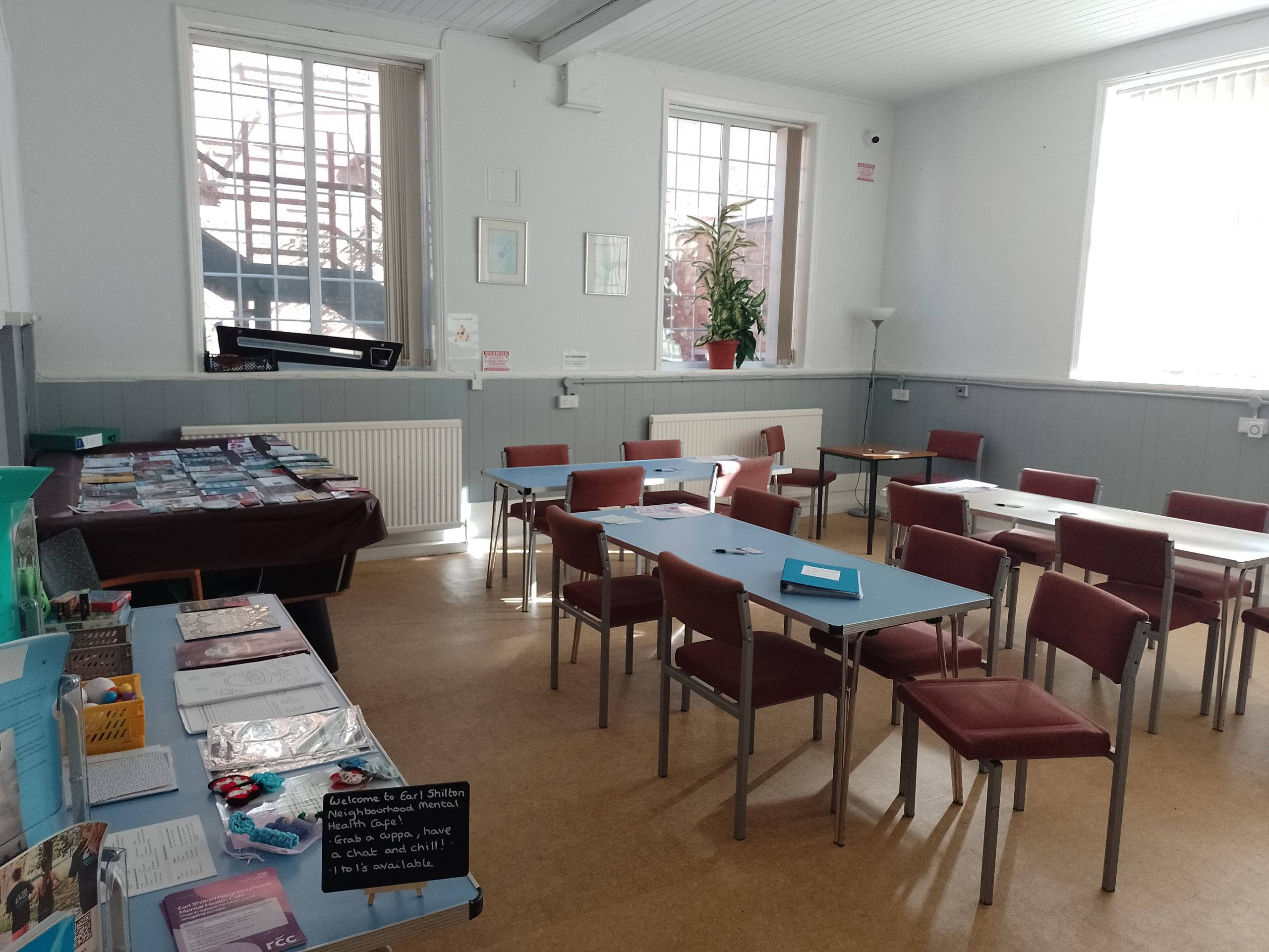 Outside The Stute at the main entrance showing the front door. 